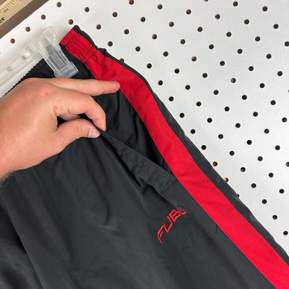 FUBU 90s Track Pants Medium Blue Red Black Hip Hop Baggy Pockets Workout Set - Picture 3 of 6
